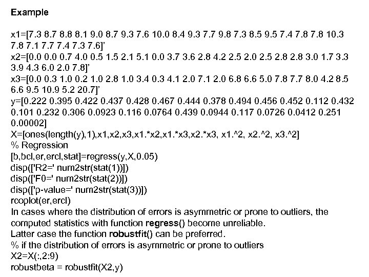 Example x 1=[7. 3 8. 7 8. 8 8. 1 9. 0 8. 7