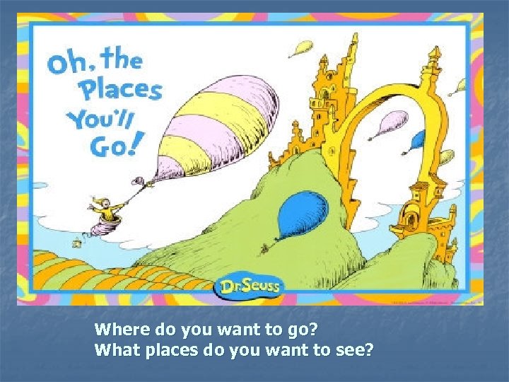 Where do you want to go? What places do you want to see? 