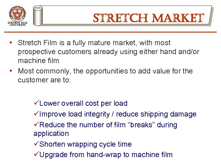 stretch film university stretch mar. Ket • Stretch Film is a fully mature market,