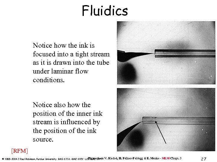 Fluidics Notice how the ink is focused into a tight stream as it is