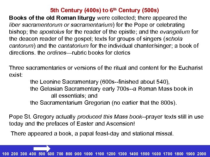 5 th Century (400 s) to 6 th Century (500 s) Books of the