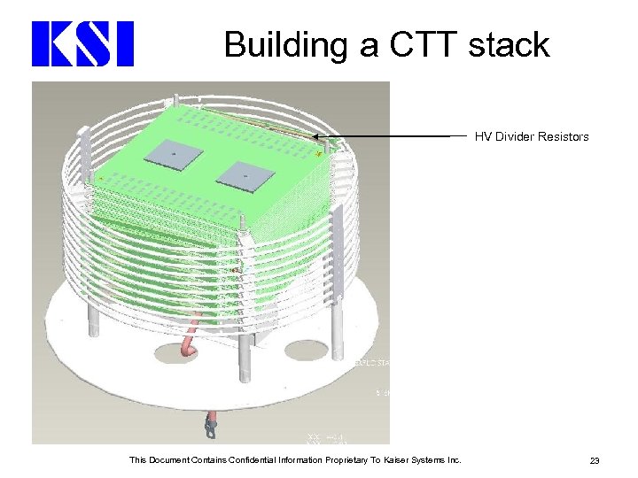 Building a CTT stack HV Divider Resistors This Document Contains Confidential Information Proprietary To