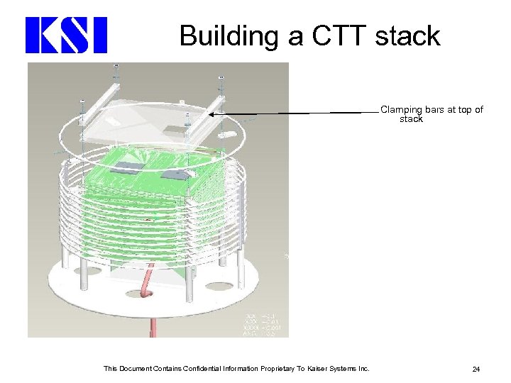 Building a CTT stack Clamping bars at top of stack This Document Contains Confidential
