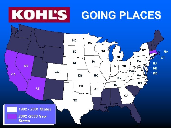 GOING PLACES ND MN NY WI SD MA MI IN CO CA PA IA