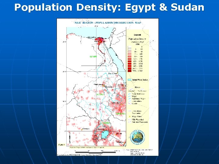 Population Density: Egypt & Sudan 
