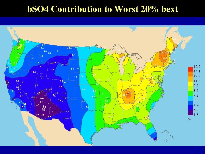 b. SO 4 Contribution to Worst 20% bext 