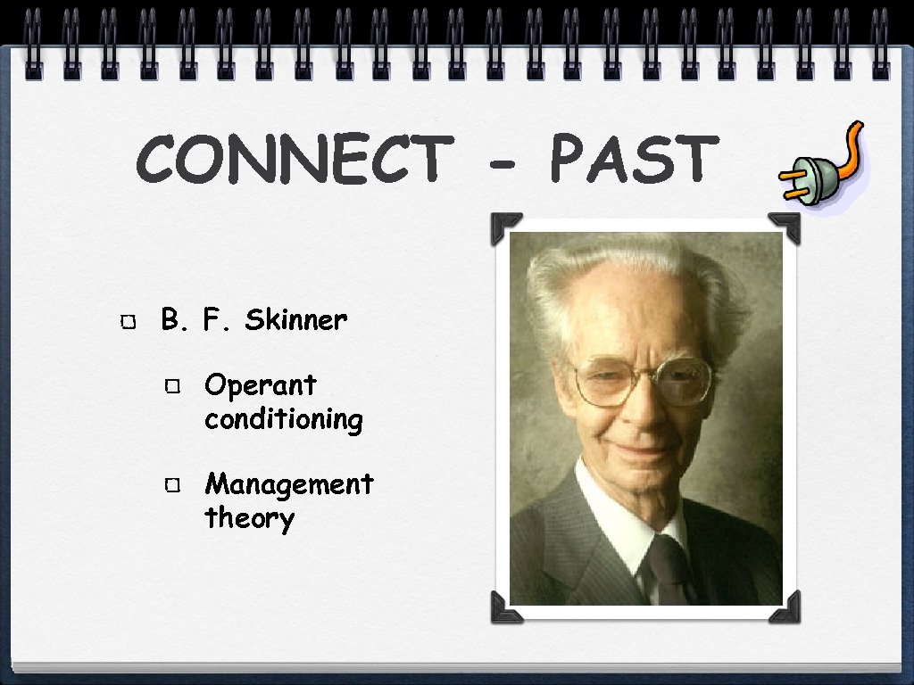 CONNECT - PAST B. F. Skinner Operant conditioning Management theory 