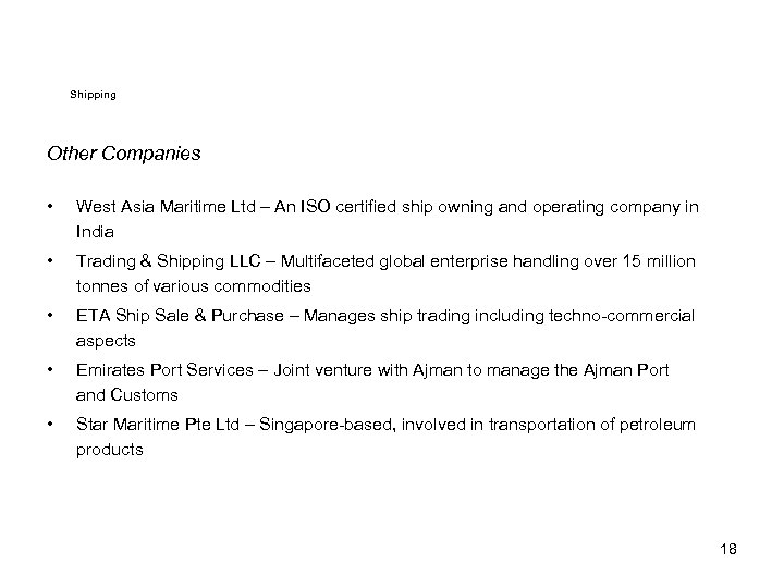 Shipping Other Companies • West Asia Maritime Ltd – An ISO certified ship owning