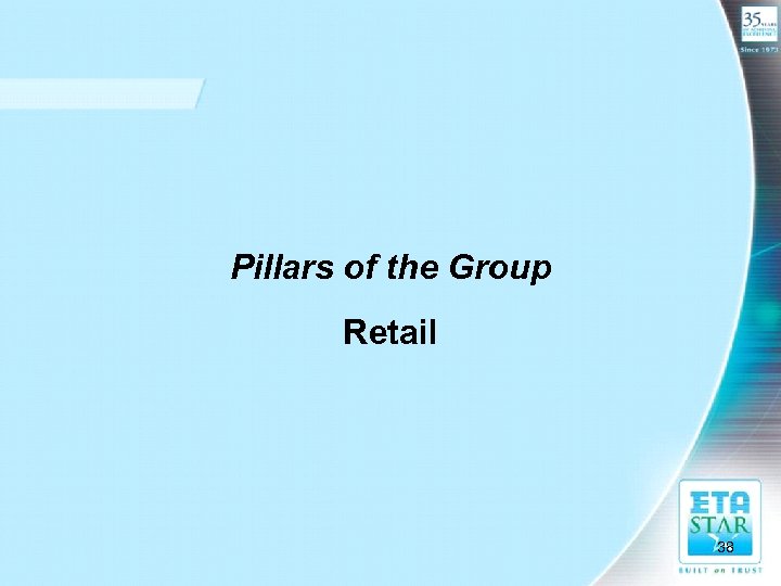 Pillars of the Group Retail 38 
