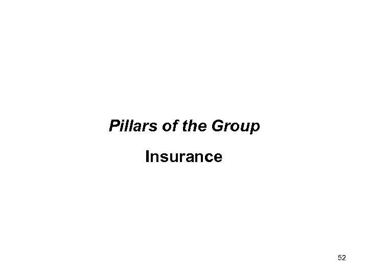 Pillars of the Group Insurance 52 