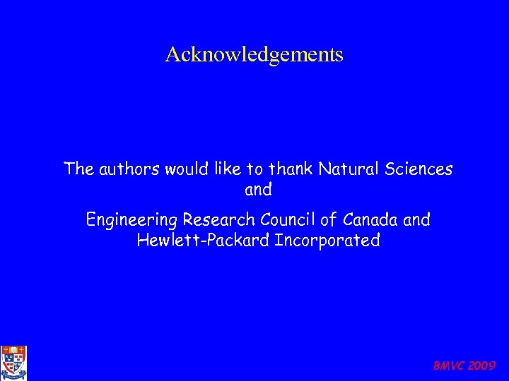 Acknowledgements The authors would like to thank Natural Sciences and Engineering Research Council of