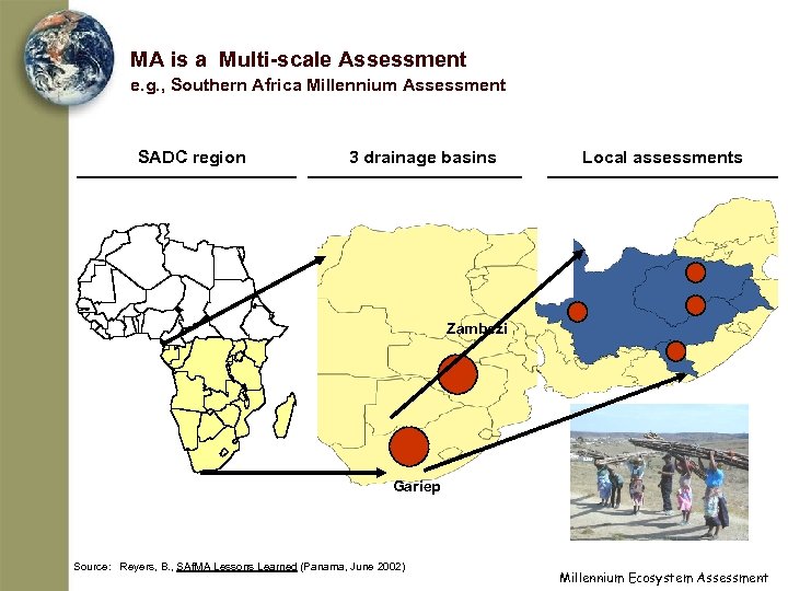 MA is a Multi-scale Assessment e. g. , Southern Africa Millennium Assessment SADC region