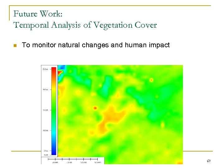 Future Work: Temporal Analysis of Vegetation Cover n To monitor natural changes and human