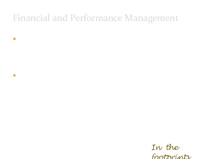 Financial and Performance Management Issue: The A-G highlighted that the entity did not perform