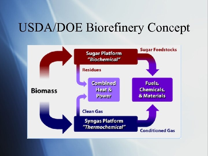 USDA/DOE Biorefinery Concept 
