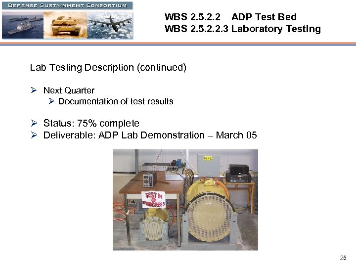 WBS 2. 5. 2. 2 ADP Test Bed WBS 2. 5. 2. 2. 3