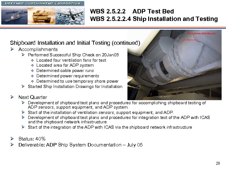 WBS 2. 5. 2. 2 ADP Test Bed WBS 2. 5. 2. 2. 4