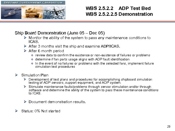 WBS 2. 5. 2. 2 ADP Test Bed WBS 2. 5. 2. 2. 5