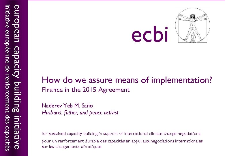 european capacity building initiative ecbi european capacity building initiative européenne de renforcement des capacités