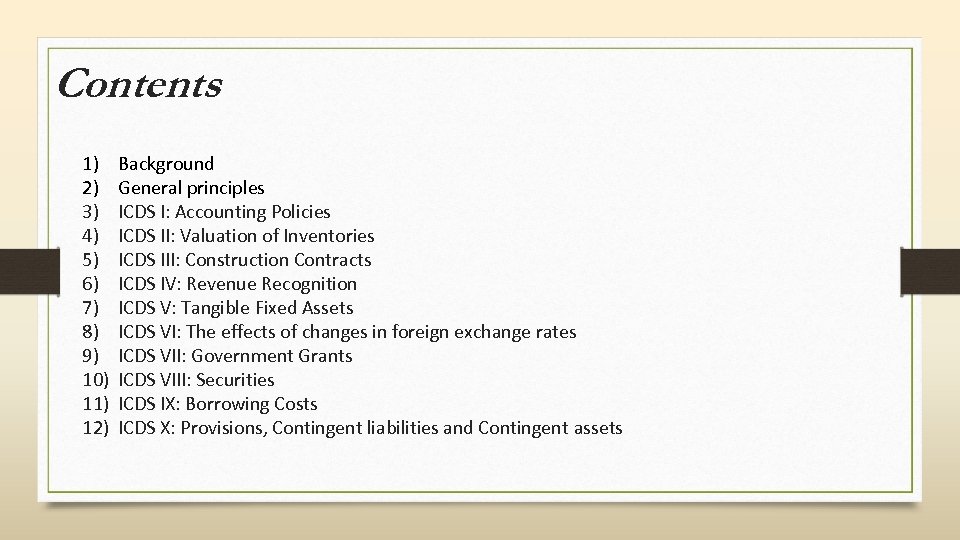 Contents 1) 2) 3) 4) 5) 6) 7) 8) 9) 10) 11) 12) Background