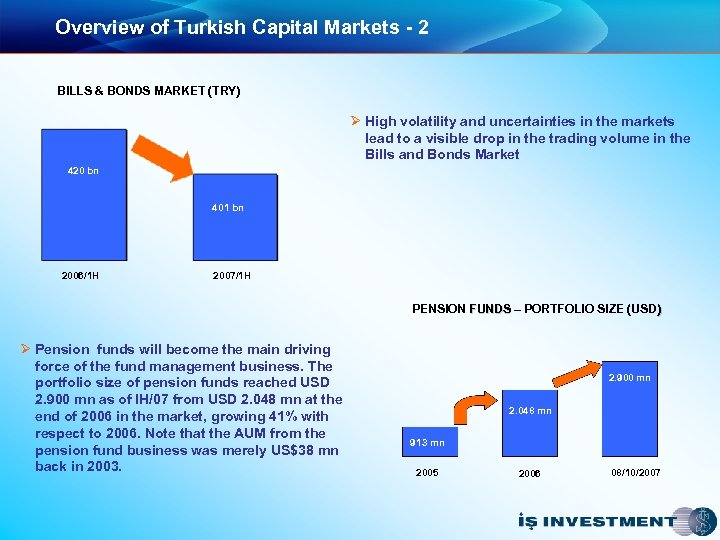 Overview of Turkish Capital Markets - 2 BILLS & BONDS MARKET (TRY) Ø High