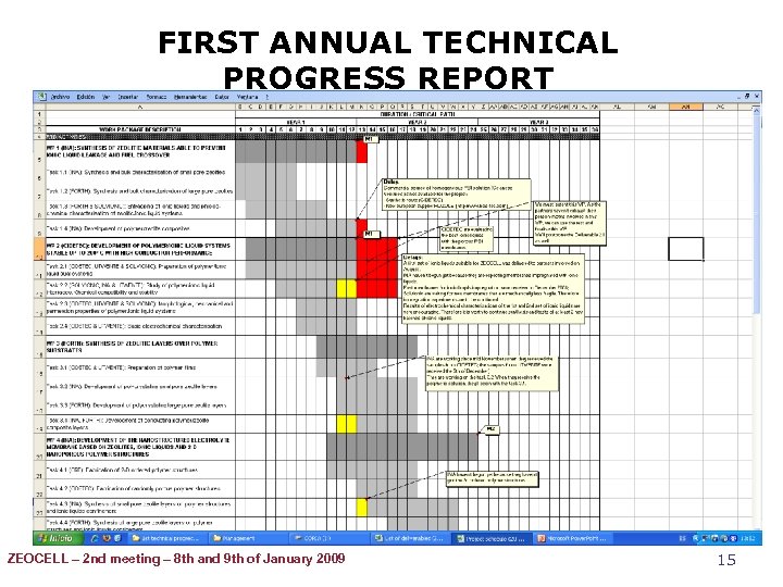 FIRST ANNUAL TECHNICAL PROGRESS REPORT ZEOCELL – 2 nd meeting – 8 th and