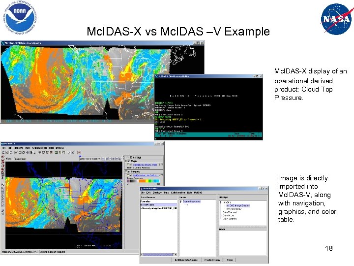 Mc. IDAS-X vs Mc. IDAS –V Example Mc. IDAS-X display of an operational derived