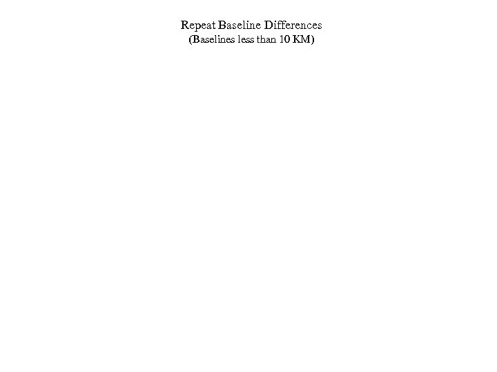 Repeat Baseline Differences (Baselines less than 10 KM) 