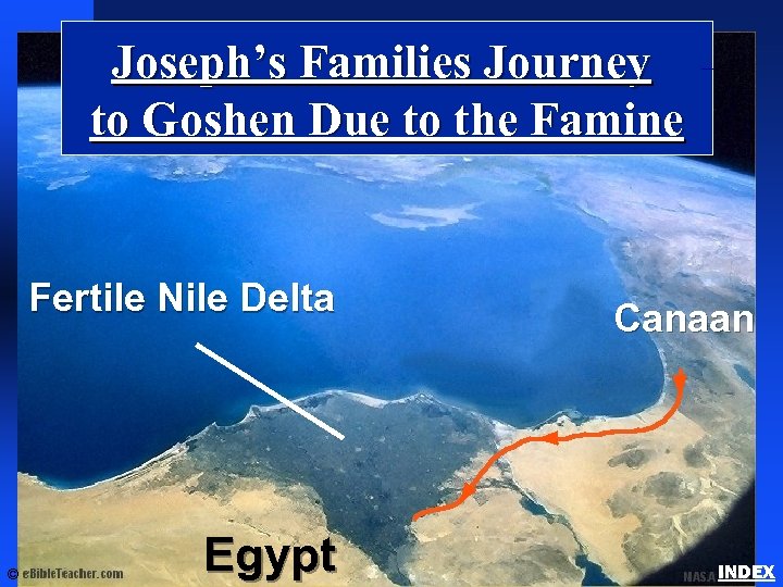Joseph’s Families Journey to Goshen Due to the Famine Fertile Nile Delta © Egypt