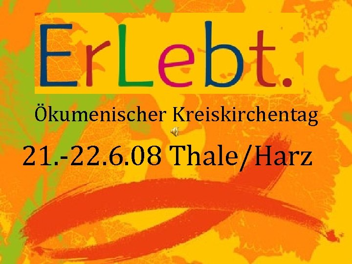 Ökumenischer Kreiskirchentag 21. -22. 6. 08 Thale/Harz 