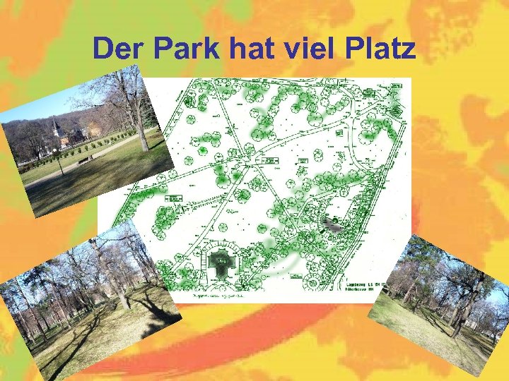 Der Park hat viel Platz 