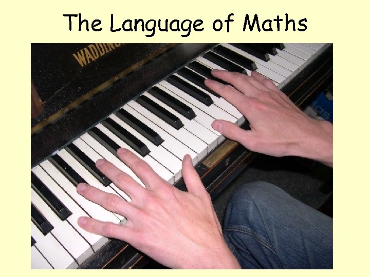 The Language of Maths 