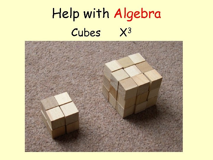 Help with Algebra Cubes X 3 