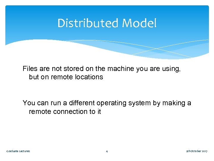 Distributed Model Files are not stored on the machine you are using, but on