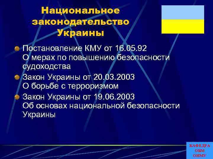 Постановления кабинета министра украины. Национальное законодательство.