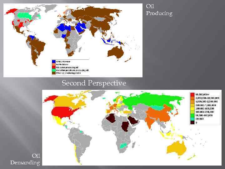 Oil Producing Second Perspective Oil Demanding 