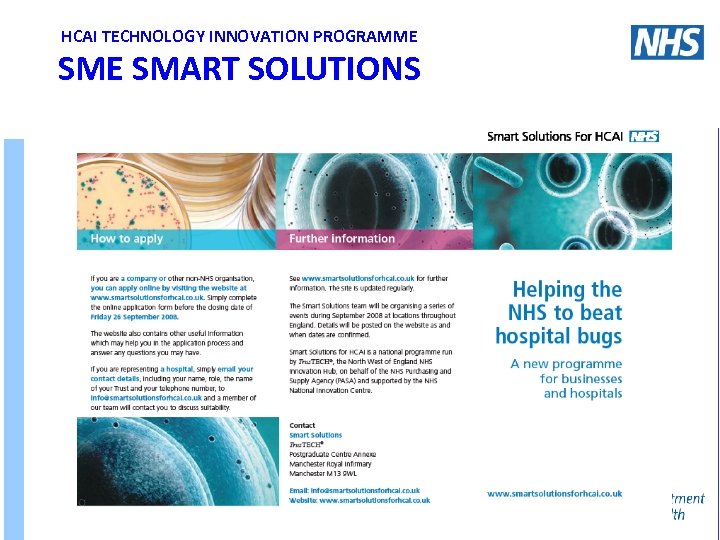 HCAI TECHNOLOGY INNOVATION PROGRAMME SMART SOLUTIONS 
