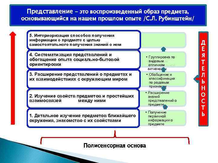 Предметные представления. Формирование представлений об образе предмета. Развитие предметных представлений. Воспроизведенный субъектом образ предмета. Развитие предметных представлений разделы.