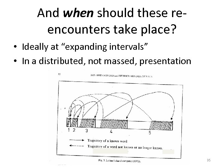 And when should these reencounters take place? • Ideally at “expanding intervals” • In