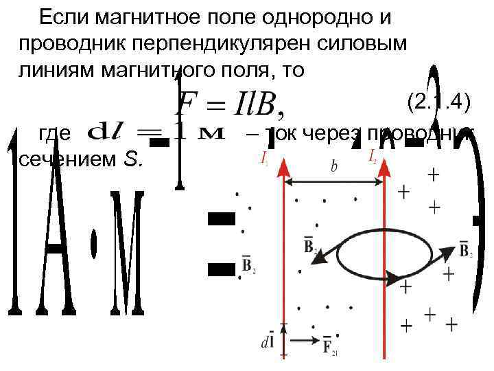 Линии перпендикулярные проводнику с током