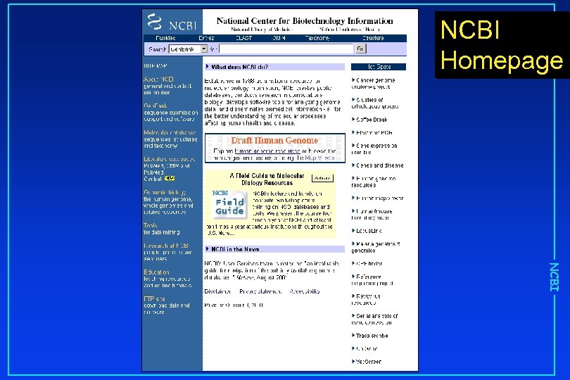 NCBI Homepage NCBI 