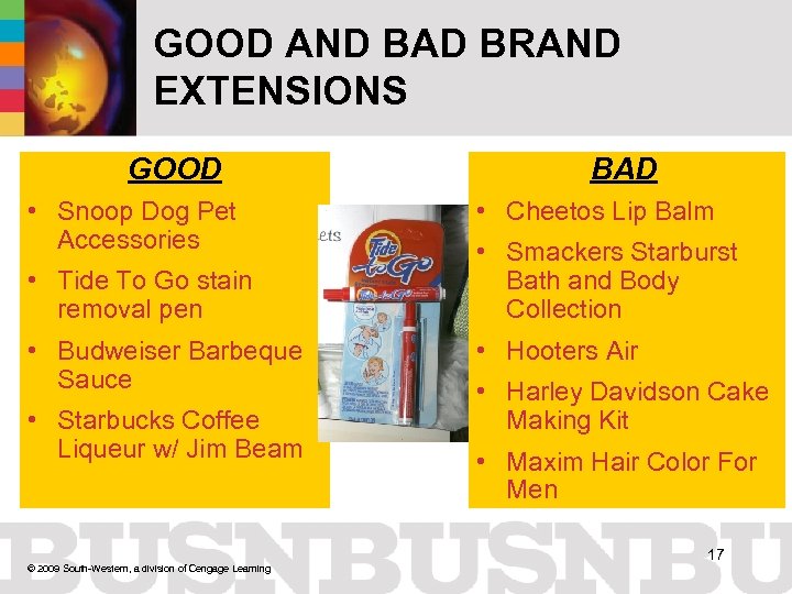 GOOD AND BAD BRAND EXTENSIONS GOOD • Snoop Dog Pet Accessories • Tide To