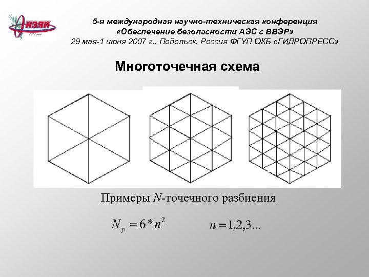 5 -я международная научно-техническая конференция «Обеспечение безопасности АЭС с ВВЭР» 29 мая-1 июня 2007
