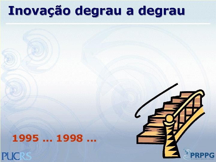 Inovação degrau a degrau 1995. . . 1998. . . 