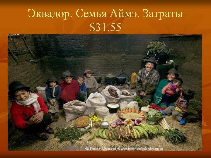 Эквадор. Семья Аймэ. Затраты $31. 55 