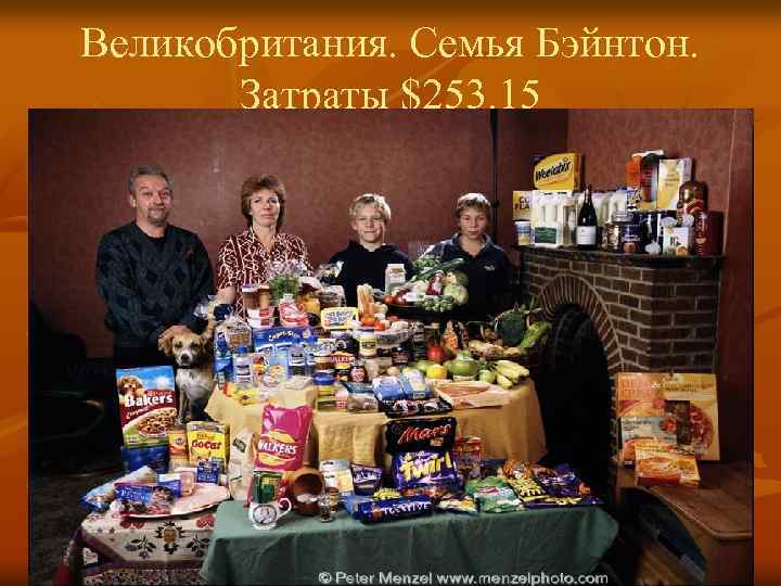 Великобритания. Семья Бэйнтон. Затраты $253. 15 