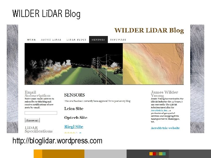 WILDER Li. DAR Blog http: //bloglidar. wordpress. com 