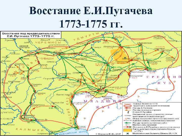 Восстание Е. И. Пугачева 1773 -1775 гг. 