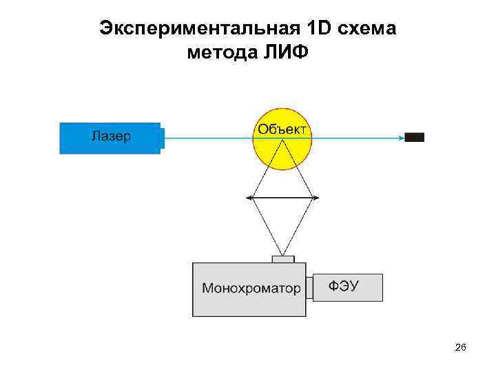 Экспериментальная 1 D схема метода ЛИФ 26 