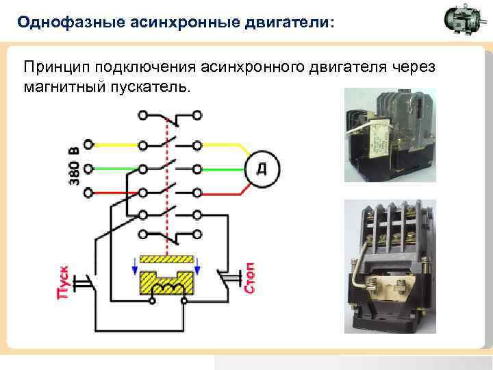 Однофазные асинхронные двигатели кратко